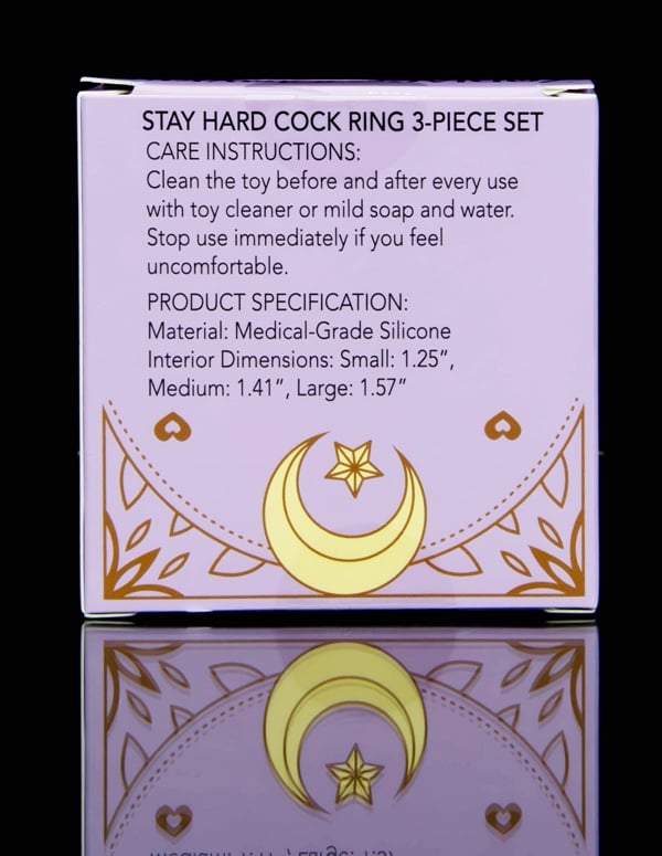 Zodiac For Lovers Stay Hard C-Ring Set ALT5 view Color: BK