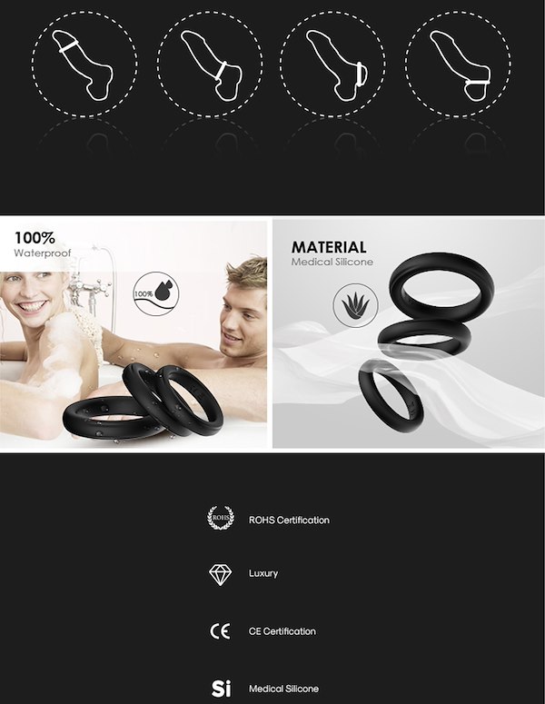 ZODIAC FOR LOVERS - STAY HARD C-RING SET ALT7 view Color: BK