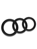 Additional BLACK view of product ZODIAC FOR LOVERS - STAY HARD C-RING SET with color code BK