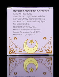 Additional BK view of product ZODIAC FOR LOVERS - STAY HARD C-RING SET with color code ALT5