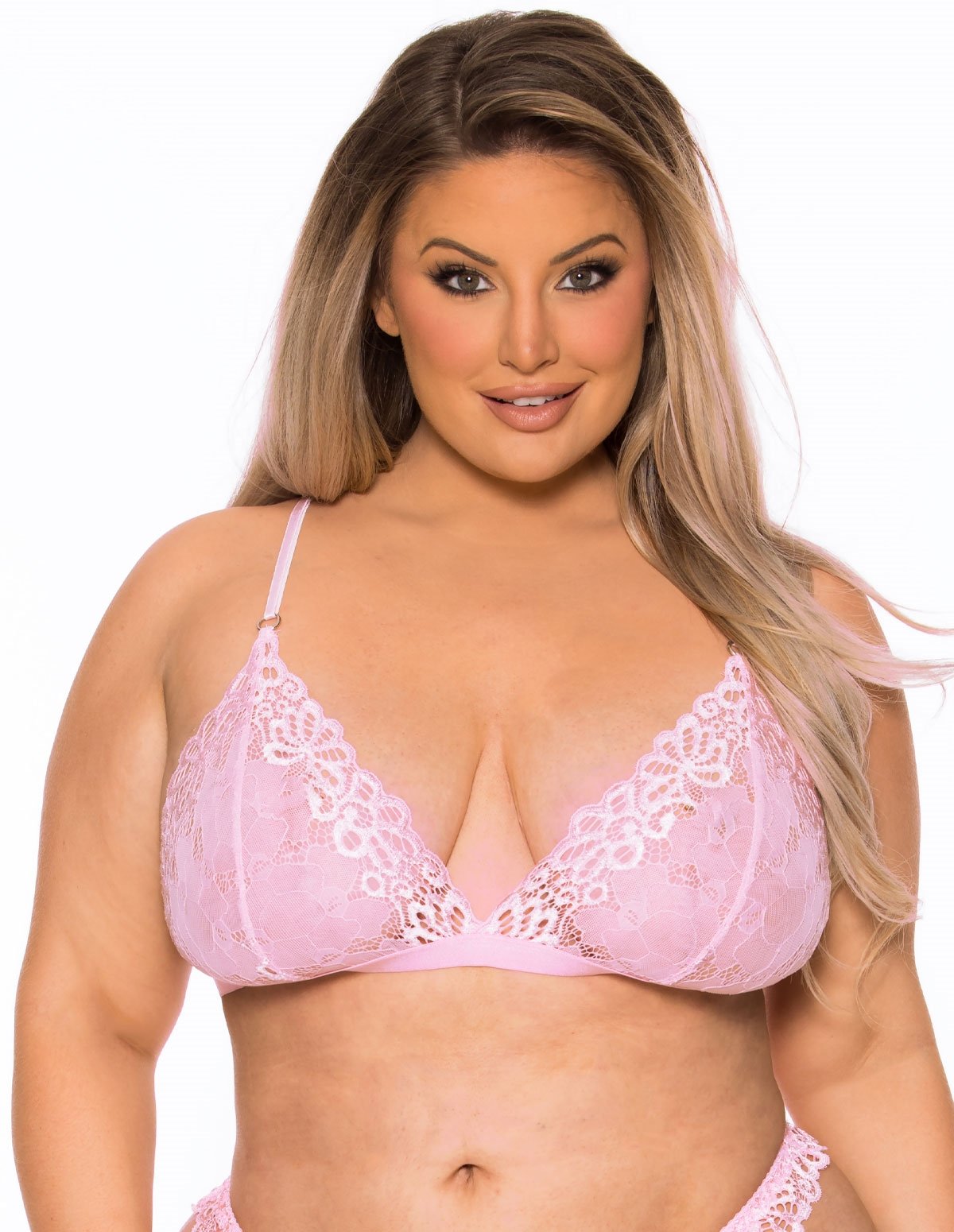 alternate image for Aster Lace Soft Cup Plus Size Bralette