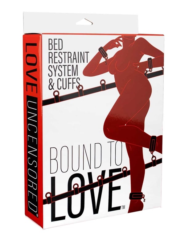 Bound To Love - Bed Restraint System & Cuffs ALT3 view Color: BK