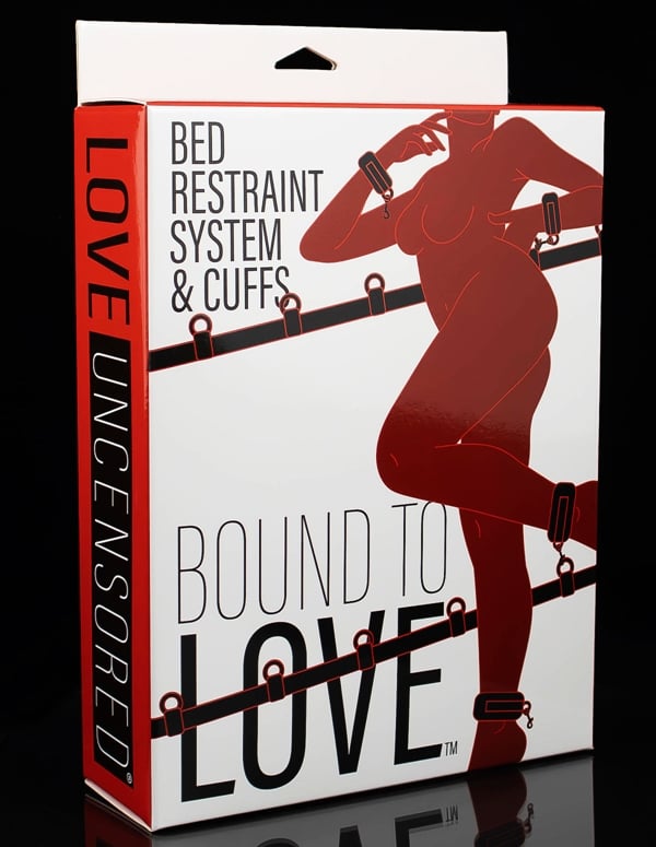 Bound To Love Bed Restraint System & Cuffs ALT3 view Color: BK