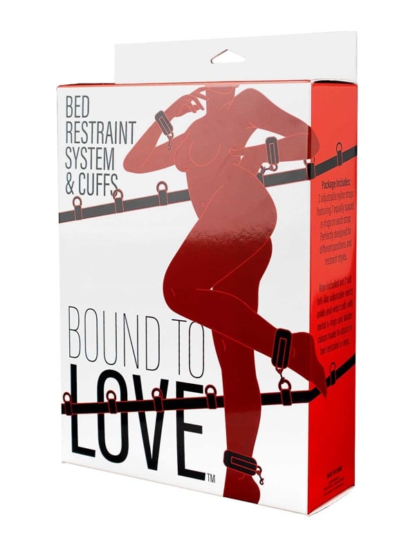 Bound To Love - Bed Restraint System & Cuffs ALT4 view Color: BK