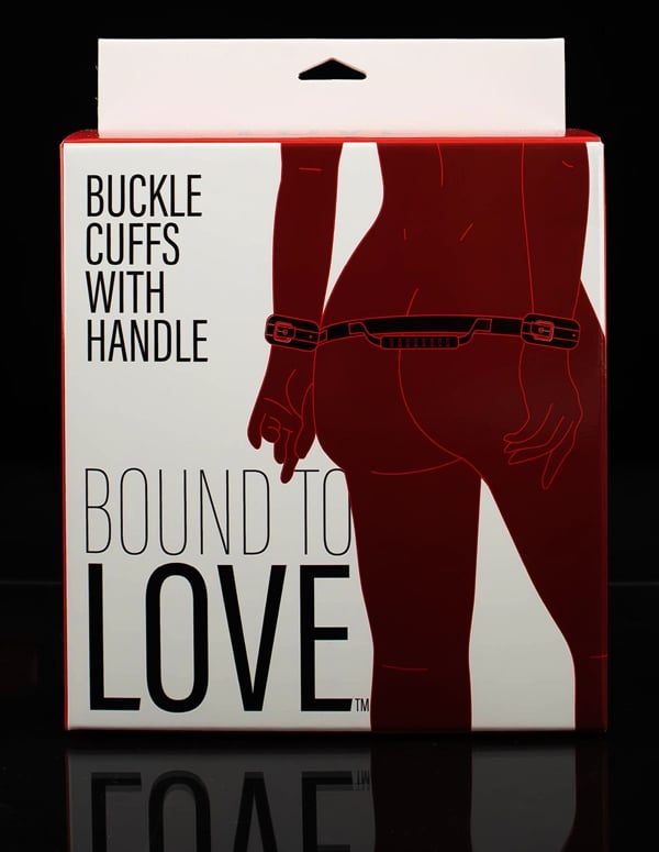 Bound To Love Buckle Cuffs With Handle ALT2 view Color: BK