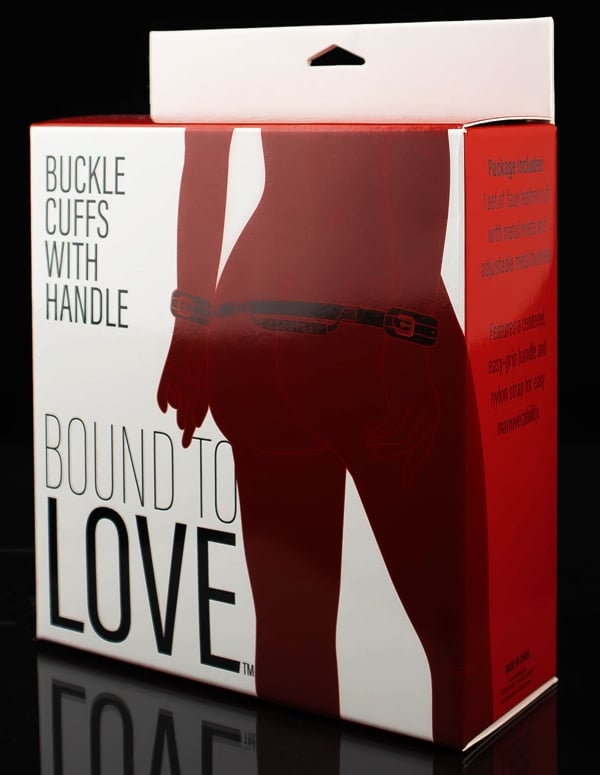 Bound To Love Buckle Cuffs With Handle ALT3 view Color: BK