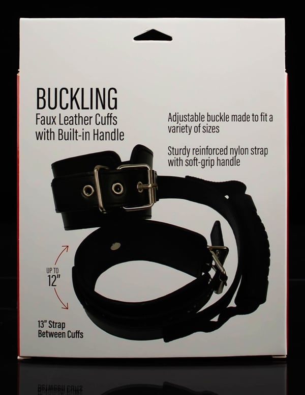 Bound To Love Buckle Cuffs With Handle ALT4 view Color: BK