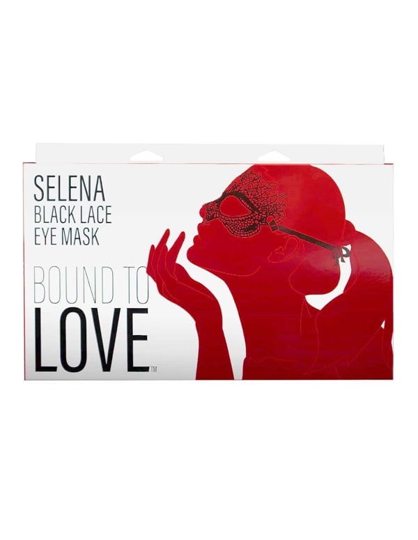 Bound To Love - Selena Black Lace Eye Mask ALT2 view Color: BK