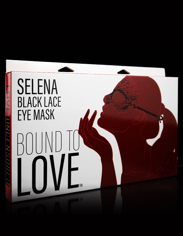 Bound To Love Selena Black Lace Eye Mask ALT2 view Color: BK