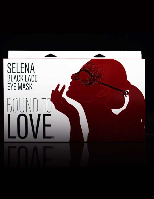 Bound To Love Selena Black Lace Eye Mask ALT3 view Color: BK