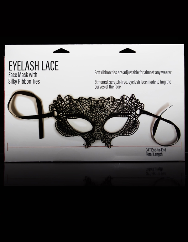 Bound To Love Selena Black Lace Eye Mask ALT4 view Color: BK