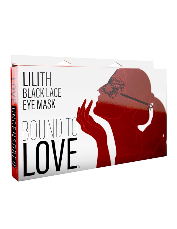 Bound To Love - Lilith Black Lace Eye Mask ALT2 view Color: BK