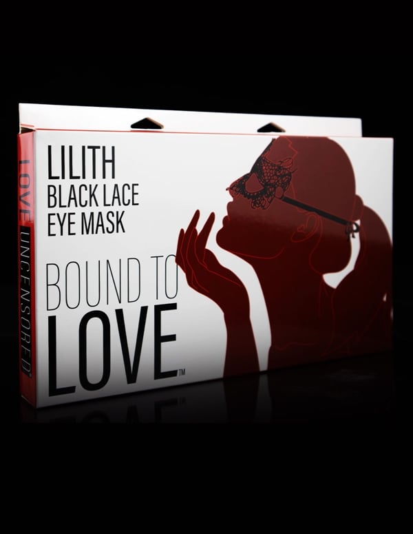 Bound To Love Lilith Black Lace Eye Mask ALT2 view Color: BK
