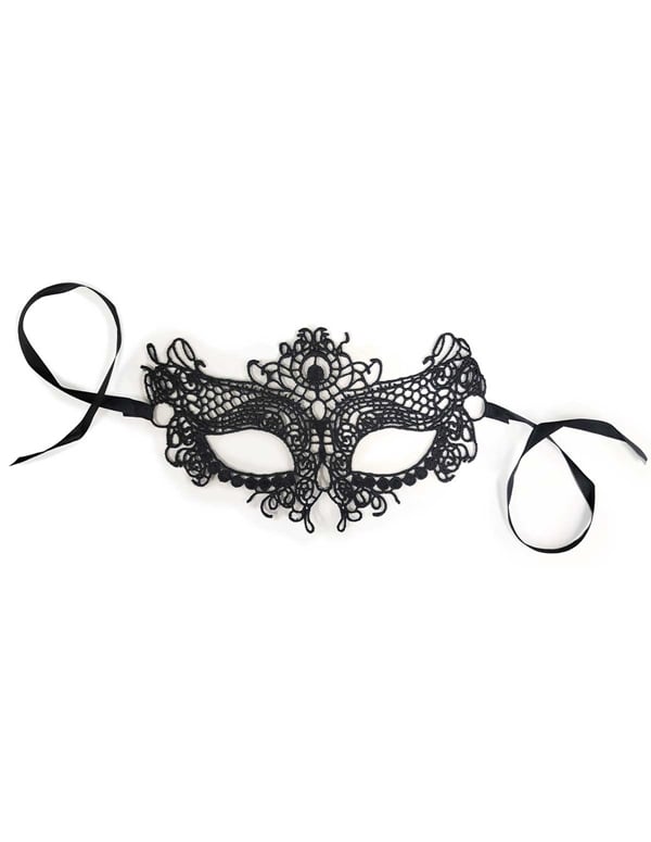 Bound To Love Lilith Black Lace Eye Mask default view Color: BK