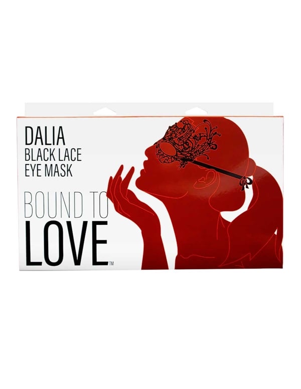 Bound To Love - Dalia Black Lace Eye Mask ALT2 view Color: BK