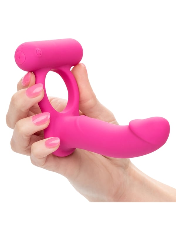 SILICONE RECHARGEABLE DOUBLE DIVER C-RING ALT6 view Color: PK