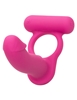 Additional PINK view of product SILICONE RECHARGEABLE DOUBLE DIVER C-RING with color code PK
