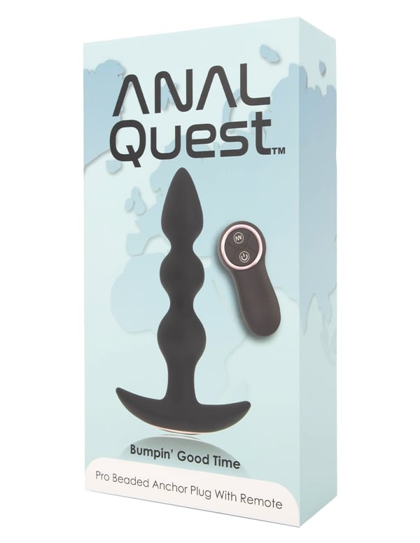 Anal Quest Bumpin' Good Time Anchor Plug With Remote ALT5 view Color: BK