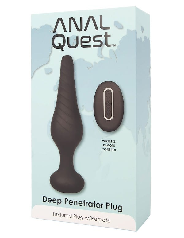 Anal Quest - Deep Penetrator Plug ALT3 view Color: BK