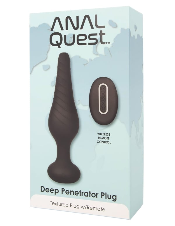 Anal Quest Deep Penetrator Plug ALT3 view Color: BK