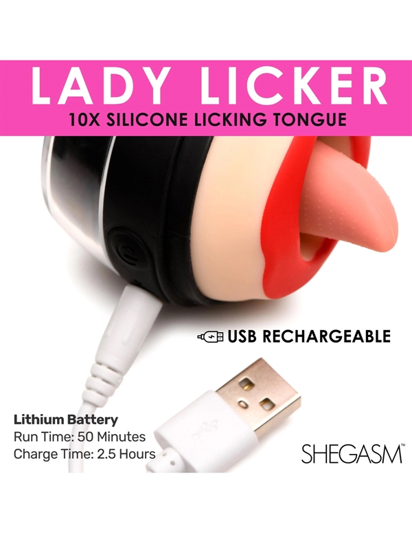Lady Licker Tongue Stimulator ALT6 view Color: NRD