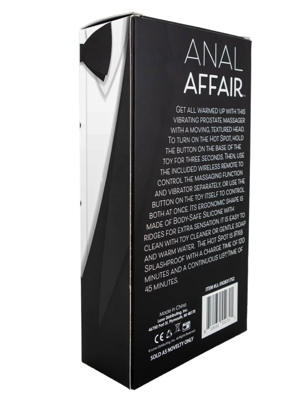 Anal Affair Hot Spot Prostate Massager ALT5 view Color: BK