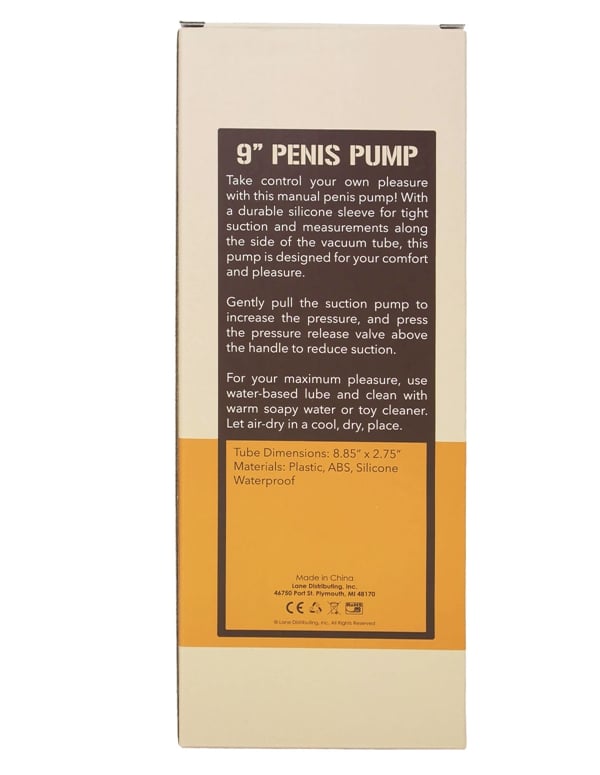 Think Bigger 9 Inch Penis Pump ALT8 view Color: CKB