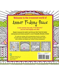 Alternate back view of INNER F*CKING PEACE COLORING BOOK