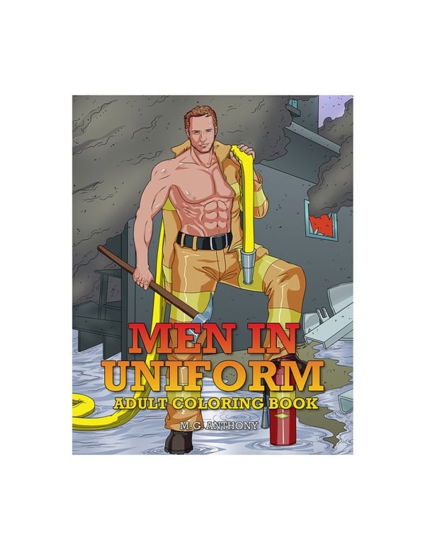 Men In Uniform Adult Coloring Book default view Color: NC