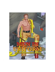 Alternate front view of MEN IN UNIFORM ADULT COLORING BOOK