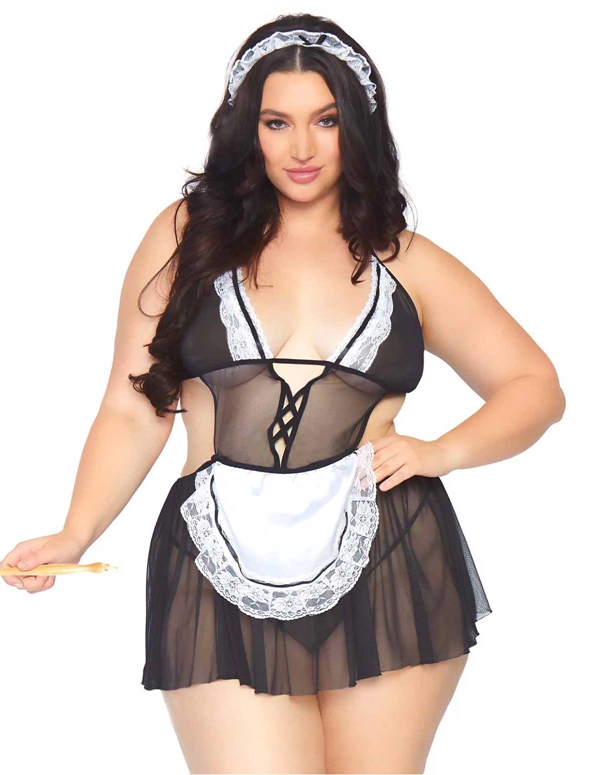 3Pc Fantasy French Maid default view Color: BW