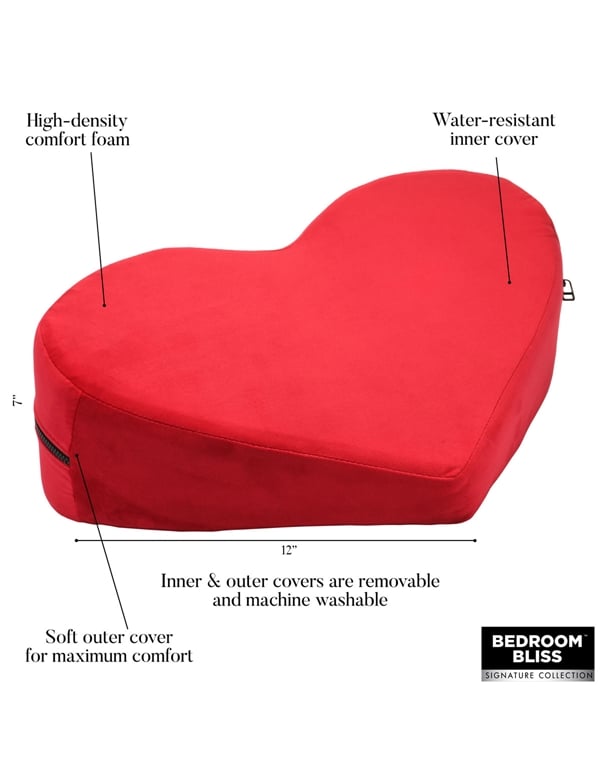 Bedroom Bliss Love From The Heart Pillow ALT10 view Color: RD