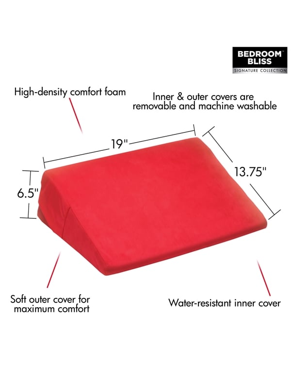 Bedroom Bliss Small Wedge Pillow ALT10 view Color: RD