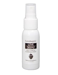 Front view of LOVOLOGY DEEP THROAT NUMBING SPRAY STRAWBERRY