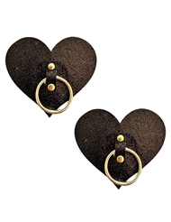 Additional  view of product NIPZTIX O-RING HEART PASTIES with color code BK