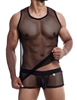 Additional BLACK view of product MOB FISHNET TANK TOP with color code BK