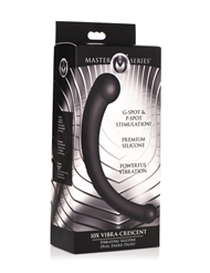 Alternate back view of MASTER SERIES 10X VIBRA-CRESCENT DUAL ENDED DILDO