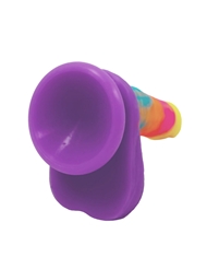 Alternate back view of NEVER LONELY RAINBOW SHERBET 7.75 INCH DILDO