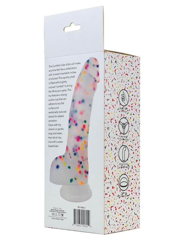 Never Lonely - Cumfetti Cake 7.75 Inch Dildo ALT5 view Color: MC