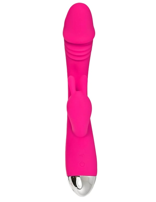 rabbit vibrator being used REVIEW: ADORIME RABBIT VIBRATORS ARE DOUBLE THE FUN – Adorime main image 1