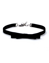 Additional  view of product HIGHNESS BOWTYE CHOKER with color code BK