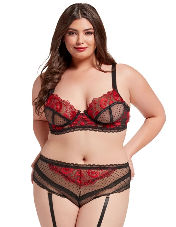 Mystic Floral 2Pc Bra And High Waisted Panty default view Color: BKR