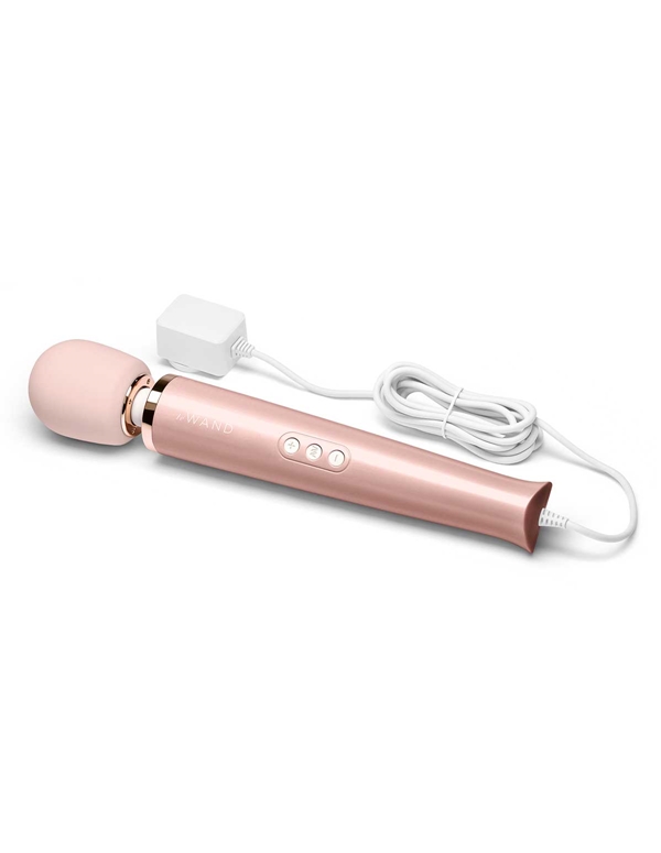 Le Wand Plug-In Vibrating Massager Rose Gold ALT2 view Color: RGLD