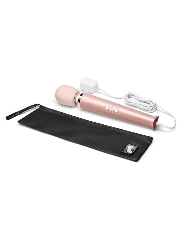Le Wand Plug-In Vibrating Massager Rose Gold ALT5 view Color: RGLD