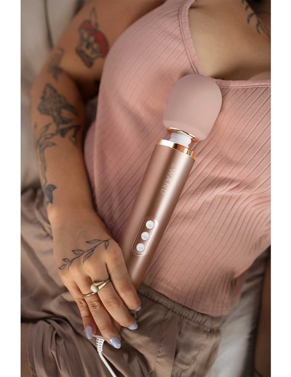 Le Wand Plug-In Vibrating Massager Rose Gold ALT7 view Color: RGLD
