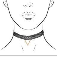 Additional  view of product MESH CHOKER with color code BKG