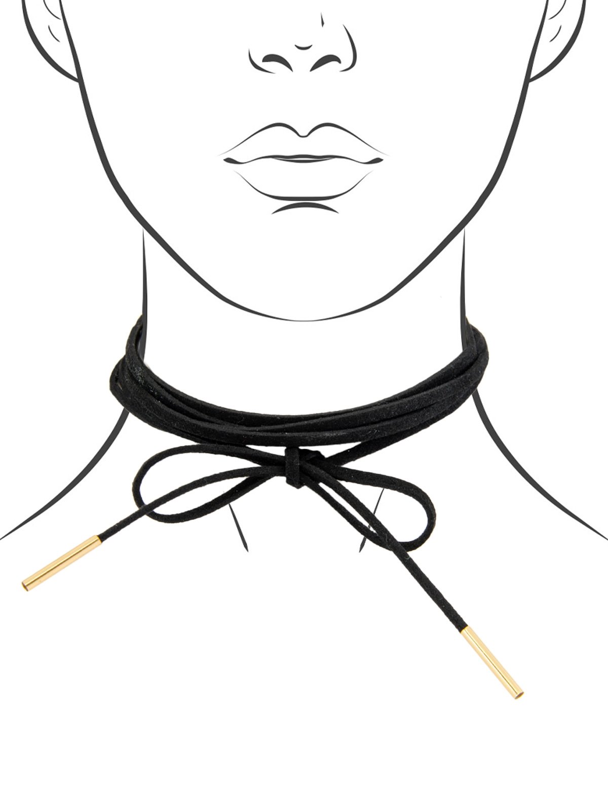alternate image for Suede Wrapping Choker