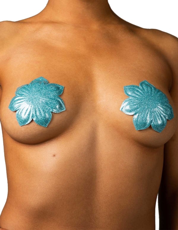 Blissidys Hollywood Blue Floral Pasties default view Color: BL
