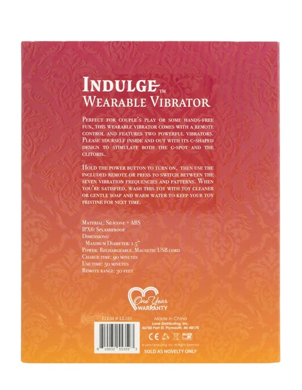 Indulge Wearable Vibrator ALT6 view Color: PR