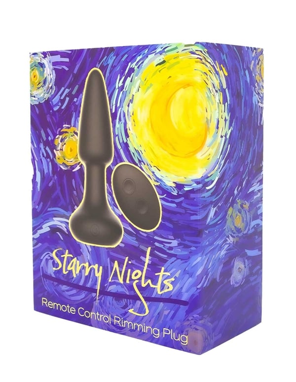 Starry Nights Remote Control Rimming Plug ALT4 view Color: BK